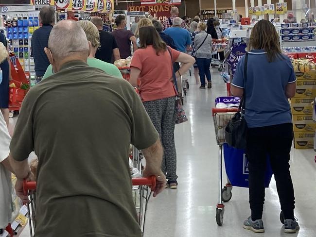 Panic buying at Wonthaggi Coles