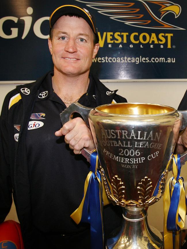 John Worsfold the West Coast premiership coach in 2006.