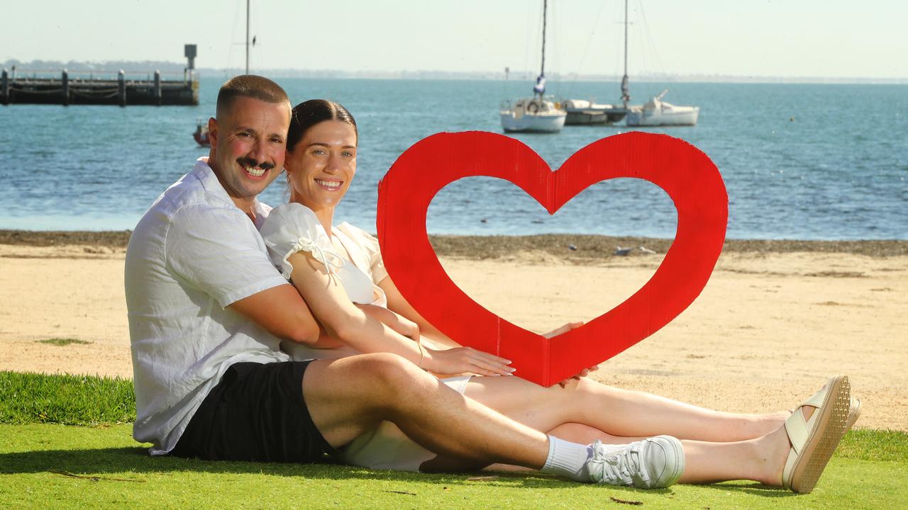 Colac couple Jesse O'Keeffe and Tahlia Whytcross are gearing up for their Valentine's Day wedding in Lorne. Picture: Alison Wynd