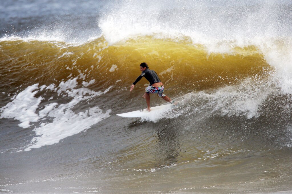 Alexandra Headland gets good lefts and rights for longboarders and shortbaorders alike. Picture: Nicholas Falconer