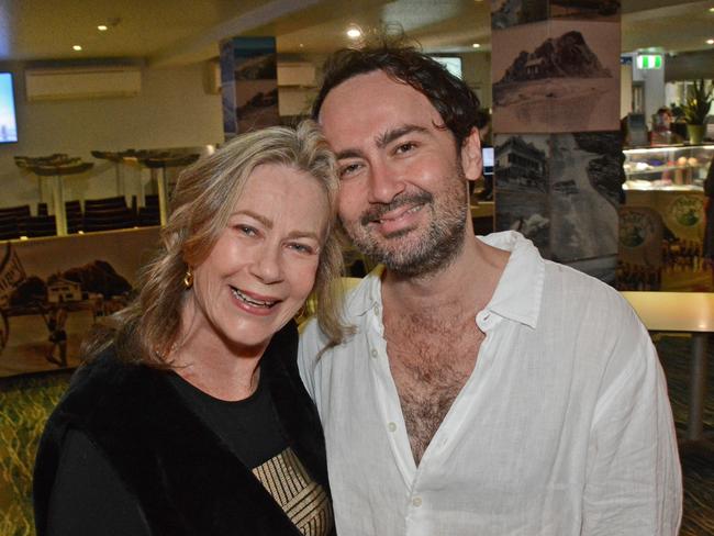 Leanne Sanderson and Rhys O'Brien at launch of Swell Sculpture Festival at Currumbin SLSC. Pic: Regina King (copyright restrictions apply 07 55322193). "FEES APPLY, ONE TIME USE, NO ON-SELL OR ON-PASS". Pic for The Inside Word GC Bulletin ONE TIME USE ONLY. Please call for permission to use.