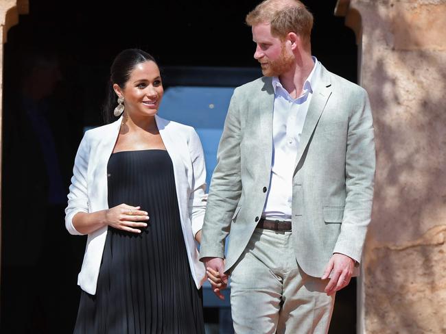 Prince Harry and his wife Meghan visit Moroccan. Picture: AFP