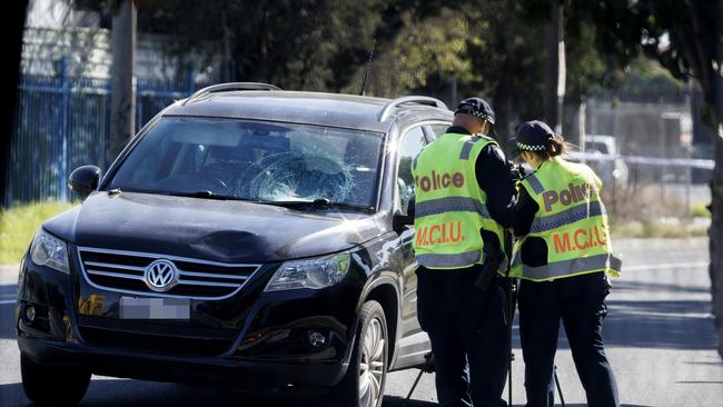 Police confirmed a 76-year-old Seddon man, the alleged driver of the vehicle, stopped at the scene and is assisting investigations. Picture: NewsWire / David Geraghty