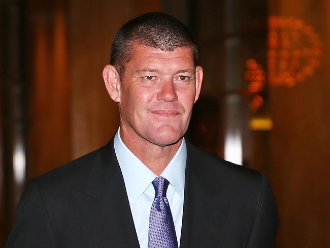 MELBOURNE, AUSTRALIA - JULY 31: James Packer, Crown Resorts Chairman arrives as he launches Crown Resorts' second Reconciliation Action Plan on July 31, 2015 in Melbourne, Australia. After achieving all targets set in the first plan, Crown aims to place Indigenous employees into leadership programs to help them move into senior management roles. (Photo by Scott Barbour/Getty Images)