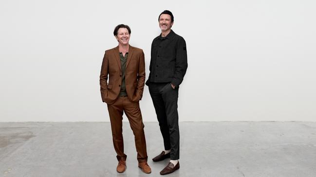 Australian singer-songwriters Bernard Fanning (left) and Paul Dempsey (right), have released a debut collaborative album. Picture: Cybele Malinowski