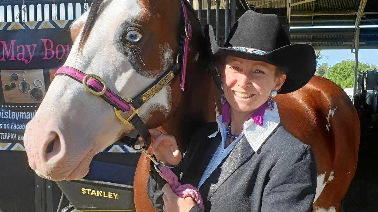 PAINT PRIDE: Geroge and Tanelle ter Rahe and at the National Paint Horse Show in Tamworth. Picture: Tanelle ter Rahe