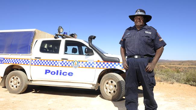 Much loved member, Senior Aboriginal Community Police Officer Philip Alice, will be walking out of the station for the last time afer serving the police force for 24 years. Photo Justin Brierty