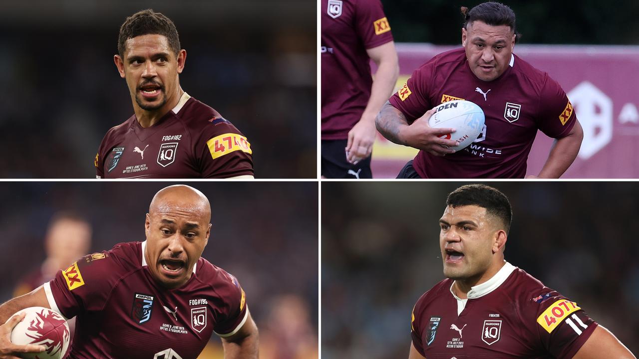 Maroons saviours: (clockwise from top left) Dane Gagai, Josh Papalii, David Fifita and Felise Kaufusi.