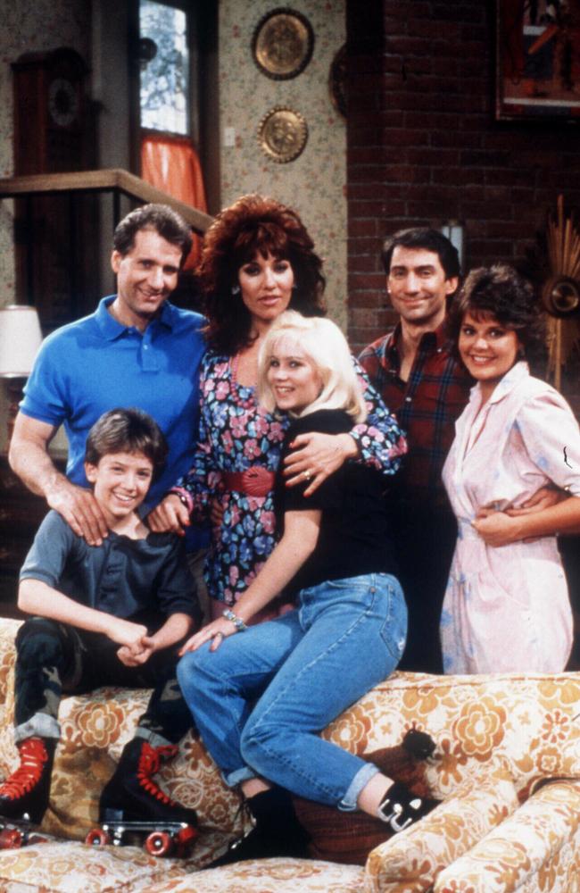 The cast of Married … With Children, with O’Neill at far left an Bearse at far right.