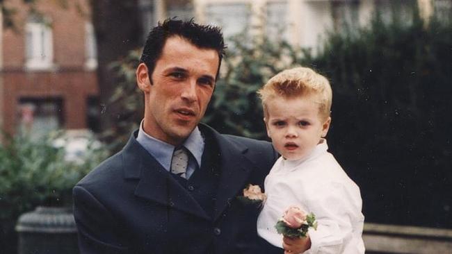 Laurent Hayez with son Theo at age 3. Picture: Supplied