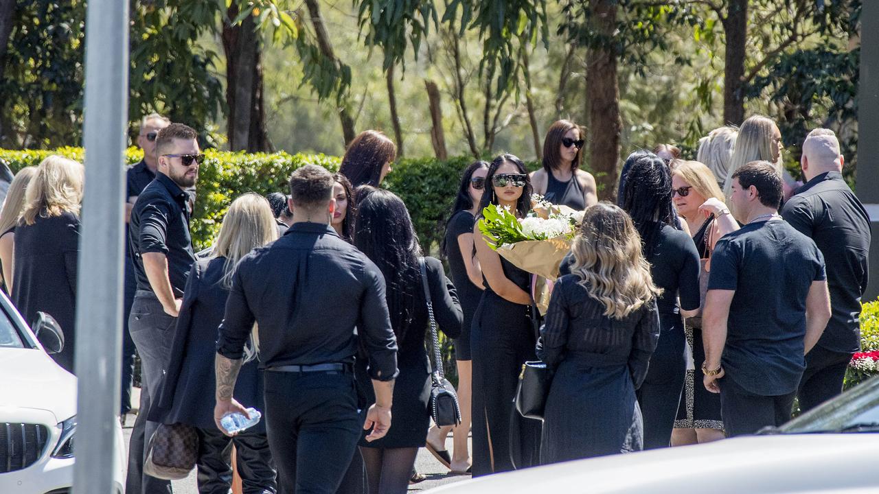 Loved ones at the funeral service for Ivona Jovanovic at Integrity Funerals, Parkwood. Picture: File