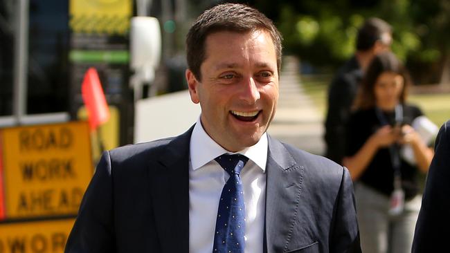 15/11/2018: Victorian Liberal Leader Matthew Guy visits businesses in Caulfield with MP David Southwick in the lead up to the State Election. Stuart McEvoy/The Australian.