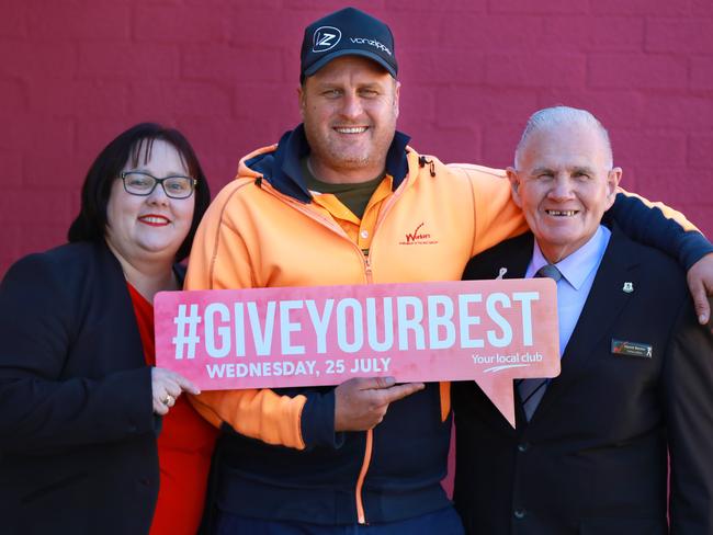 Blacktown Workers Club welfare officer Harold Becher (right) often visits club members at the ward. Picture: Angelo Velardo