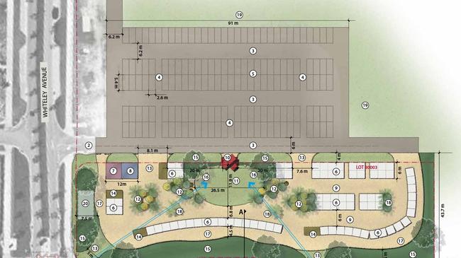 The layout for the proposed new farmers market in Caloundra South. Picture: supplied