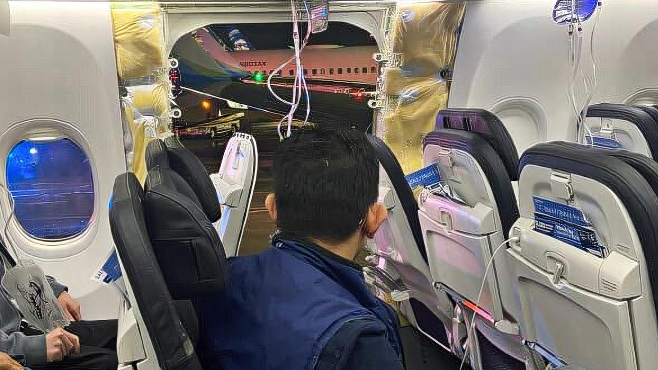 A plug door blew off an Alaska Airlines Boeing 737 Max-9 during flight in January.