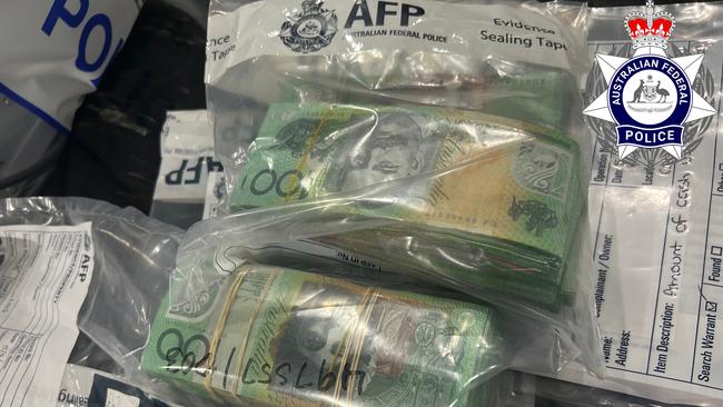 The AFP has seized $500,000 as part of the investigation. Picture: AFP