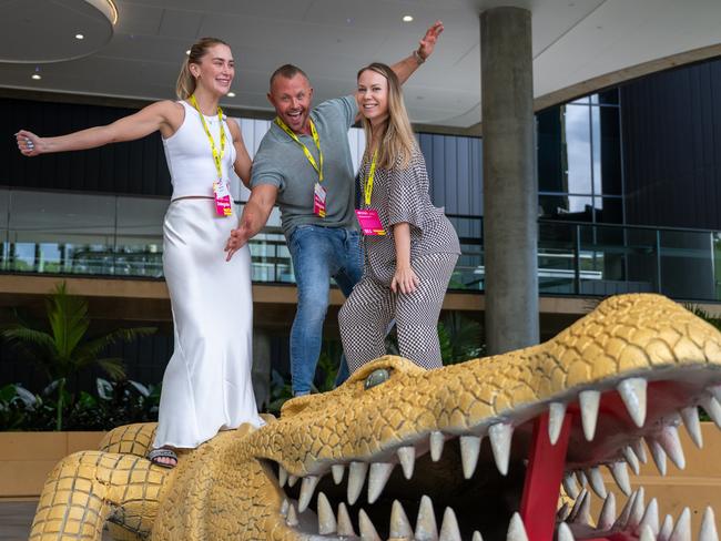 Victoria Rowlatt, Damian Cleary and Penny Addison at Cannes In Cairns on Tuesday Morning. Picture Emily Barker