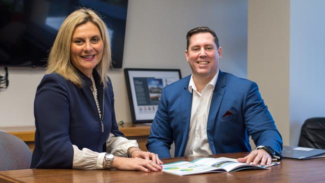 Noosa Mayor Clare Stewart and chief executive officer Scott Waters.