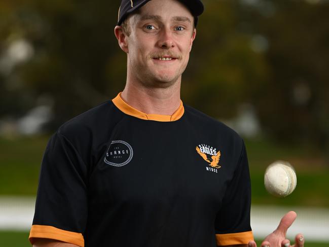 Daniel Fallins looks set for a big year in his second season with West Torrens. Picture: Naomi Jellicoe