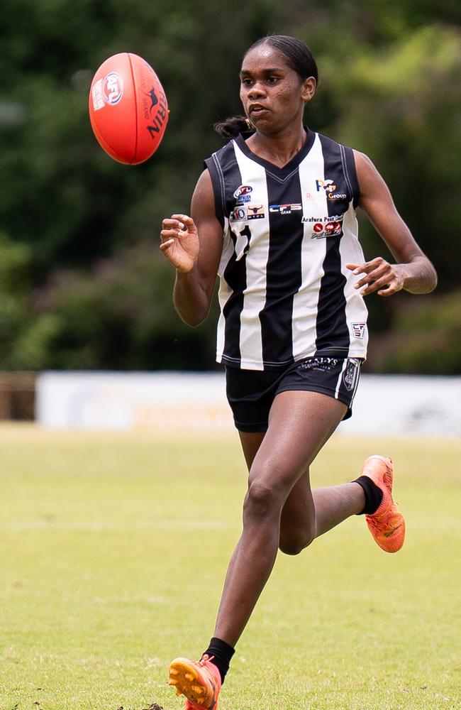 Palmerston Magpies young-gun Marika Carlton. Picture: Jack Riddiford / AFLNT Media