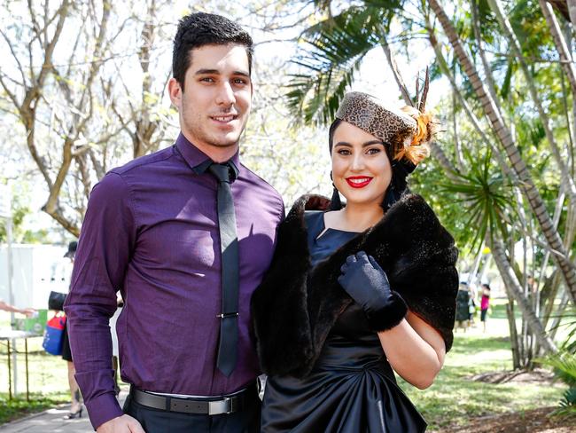 SOCIALS - Ladies Day at Cluden Racecourse - George Papageorge and Rachael Fanning of Townsville - Sunday Mail - 23/07/2016 - Photographer: Michael Chambers.