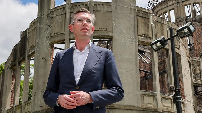 NSW Premier Dominic Perrottet in the Japanese city of Hiroshima last week. Picture: Toby Zerna