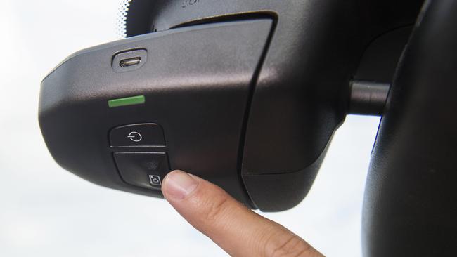 Drivers can turn the camera on or off, or capture the previous 30 seconds at the press of a button. Picture: Supplied.