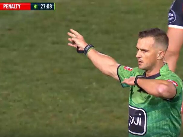 Laurie got his wish, a penalty from referee Grant Atkins.