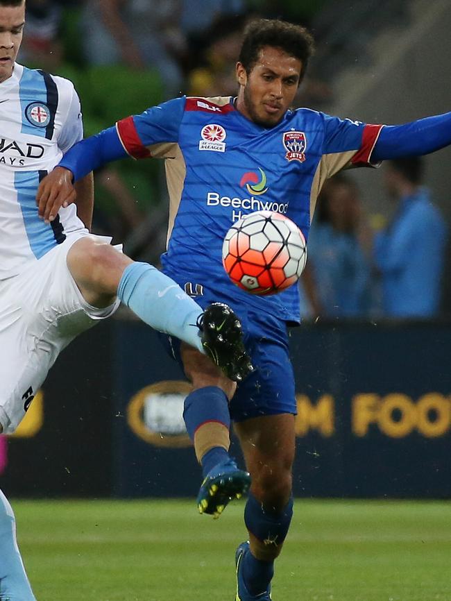 City has signed another ex-A-League player in former Newcastle Jet Mitch Cooper. Picture: George Salpigtidis