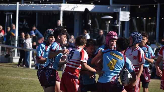 Brisbane Broncos Old Boys action: Keebra Park v Palm Beach Currumbin.