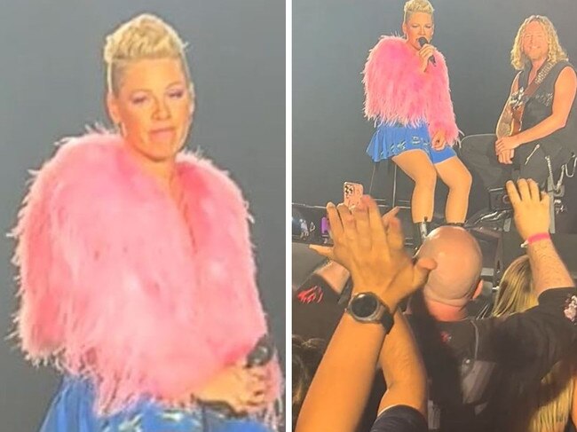 Pink kicks man out of her concert in Texas.