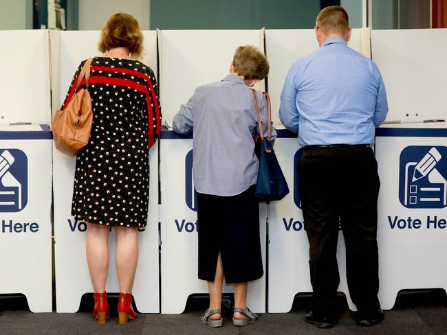 The election is this Saturday, but prepoll booths have been busy across Sydney this week. Picture: Angelo Velardo