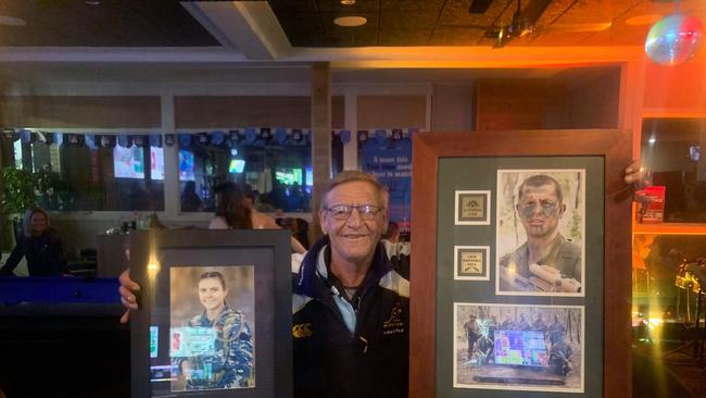 Robert 'Bob' Palmer was killed at a service station at Shortland on December 12. This is Bob's family's favourite photo. It was taken last year in the Shortland Hotel just after his daughter Mollie had graduated. Mollie is in the RAAF and Trent his son is in the army. He took both pics down to the pub to show his mates.