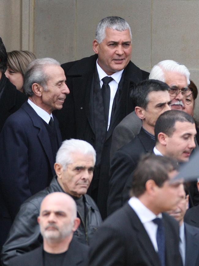 Mick Gatto at his funeral.