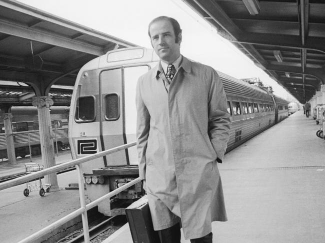 Senator Joseph R. Biden, D-Del., is seen here at Union Station where most days, after the Senate adjourns, he catches the Metroliner to Wilmington for home. He makes the four-hour commute almost daily to be with his motherless sons Beau, 4, and Hunter, 3. The senator lost his wife and daughter in an auto accident December 18, 1972.