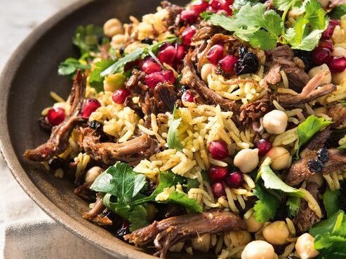 Middle Eastern lamb pilaf.