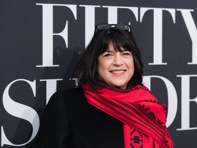 Laughing all the way to the bank ... E.L. James made sure her readers would be happy with the movie. Picture: Charles Sykes/Invision/AP