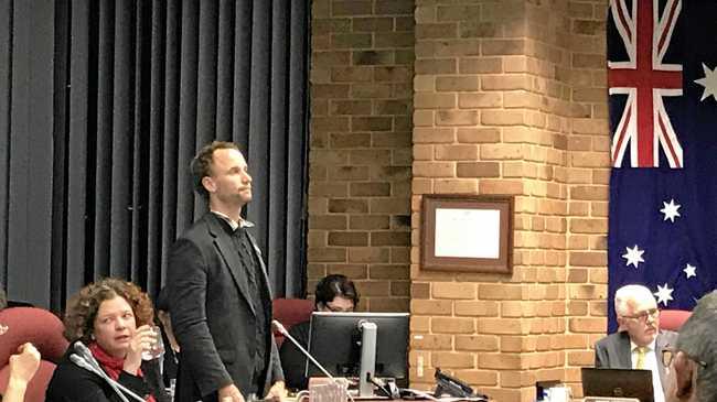 BAD BUDGET: Cr Adam Guise moved that Lismore City Council delay voting on its controversial budget at the June 25 extra-ordinary meeting. Picture: Alison Paterson