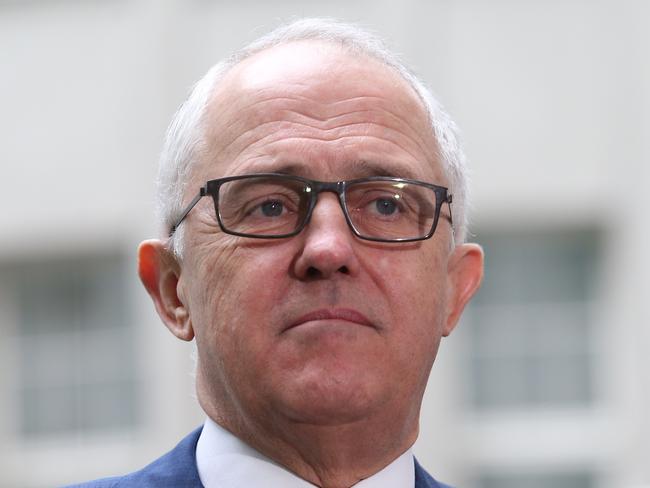 PM Malcolm Turnbull speaking at a press conference before attending day 2 of the G20 Summit in Hamburg, Germany. Picture Kym Smith