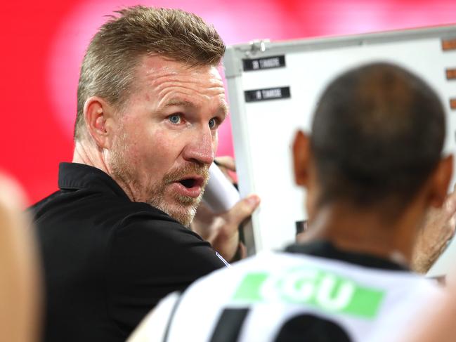 Nathan Buckley says the Magpies are ‘a little bit out of shape at the moment’.