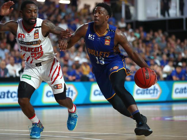 Brisbane star Lamar Patterson inspired the Bullets to victory over the Perth Wildcats at Nissan Arena. Picture: Jono Searle/Getty Images