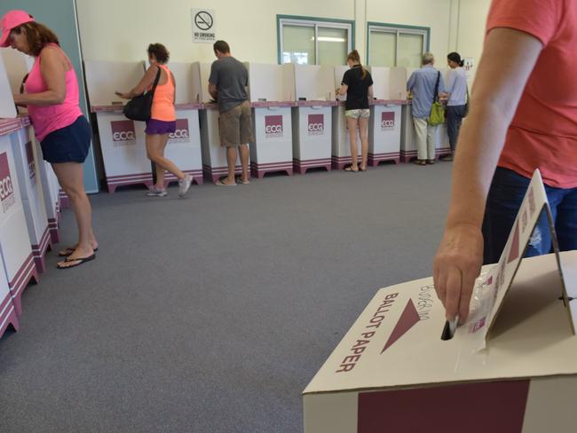 Queensland state election day polling booth at the Mountain Creek High School.Photo: Brett Wortman / Sunshine Coast Daily