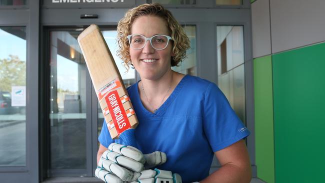 Heat batter Laura Harris works at the Logan Hospital Emergency Department.