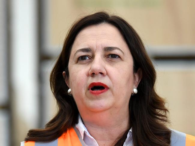 BRISBANE, AUSTRALIA - NewsWire Photos - OCTOBER 23, 2020.Queensland Premier Annastacia Palaszczuk speaks during a visit to Nova Power, while on the election campaign trail. Queenslanders go to the polls on October 31.Picture: NCA NewsWire / Dan Peled