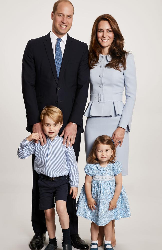 The Duke and Duchess of Cambridge with their children Prince George and Princess Charlotte. Picture: Getty