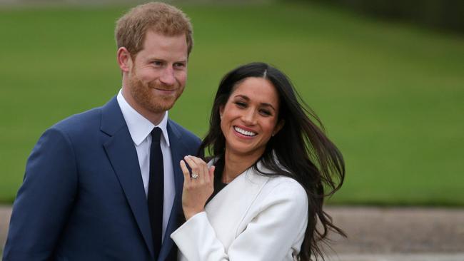 Prince Harry and Meghan Markle says their future is in the US. Pictured here at the announcement of their engagement. Picture: AFP