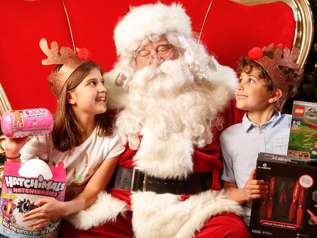 Santa is in Brisbane taking note of who wants what and who deserves the gifts they have asked for.