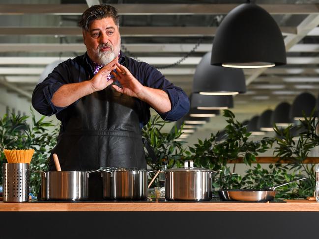 Matt Preston puts his spin on Ikea meatballs. Picture: Penny Stephens