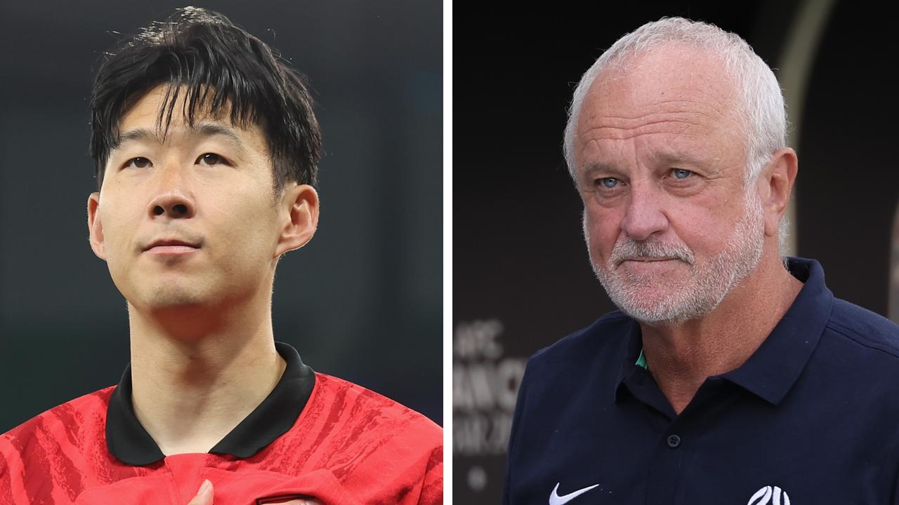 Graham Arnold's Socceroos take on Heung-Min Son and South Korea in the Asian Cup quarter finals. Picture: Getty