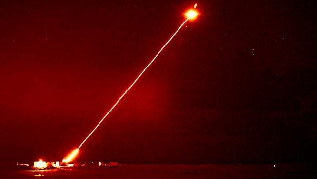 A trial of the British DragonFire laser, believed to be the prototype for Ukraine's new Trident laser air-defence system. Picture: UK Ministry of Defence